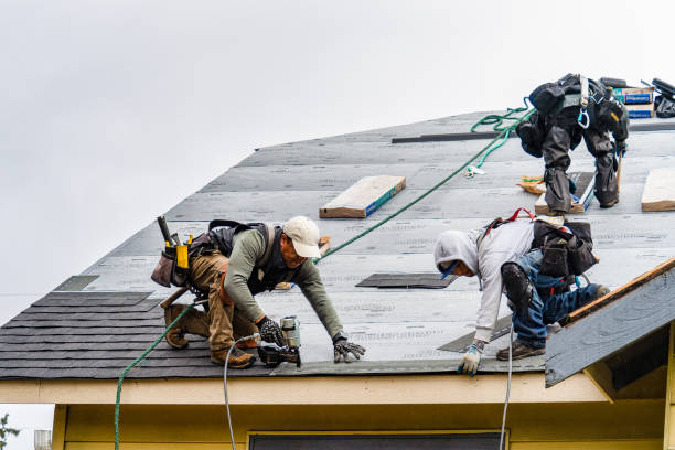 Professional Roofing technician working in Nellis, WV